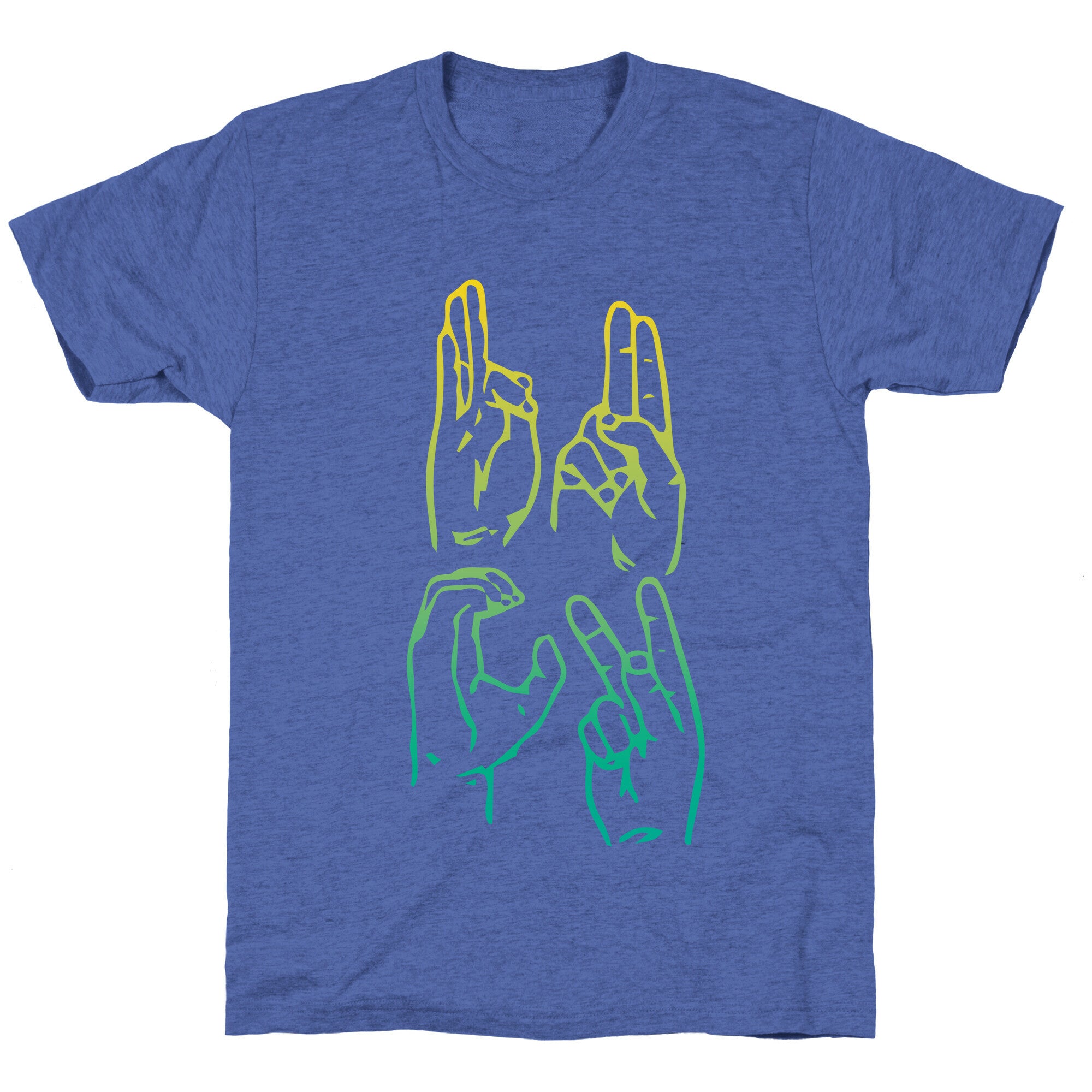 Sign Language F.U.C.K. Unisex Triblend Tee